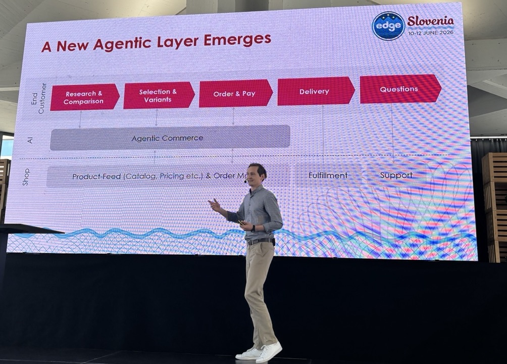 Leon Mehlau beim Vortrag an der Dscoop Konferenz in Ljubljana